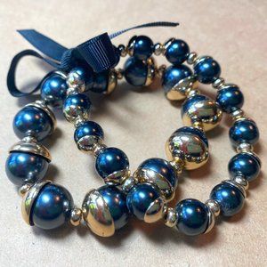 NWOT Coldwater Creek Gold and Grey Pearl Bracelets